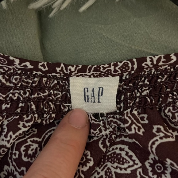 Printed Smock Long Sleeve Tie Top - Picture 4 of 7